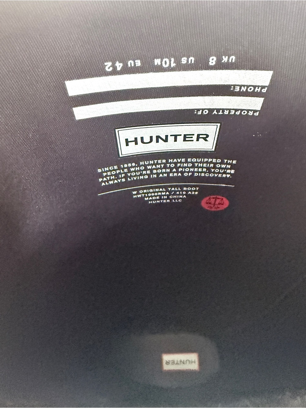 Hunter Brown Tall Rubber Rain Boots - Picture 4 of 4